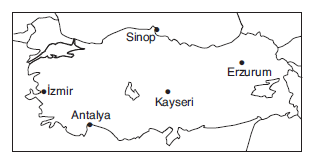 YGS Enlem, Paralel, Boylam, Meridyen Soruları Test 2