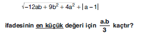YGS Özdeşlikler ve Çarpanlara Ayırma Soruları Test 7