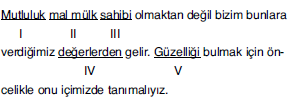 YGS Sözcükte ve Söz Öbeklerinde Anlam (Karma) Soruları TEST 2